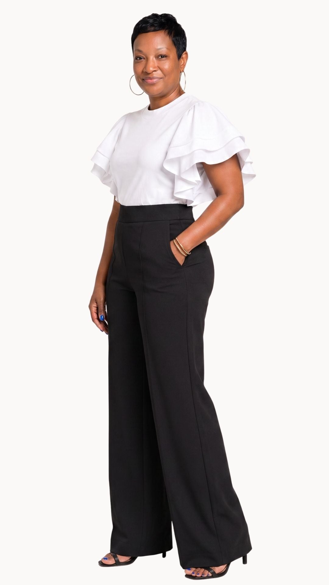 Simone Ruffle Sleeve Top