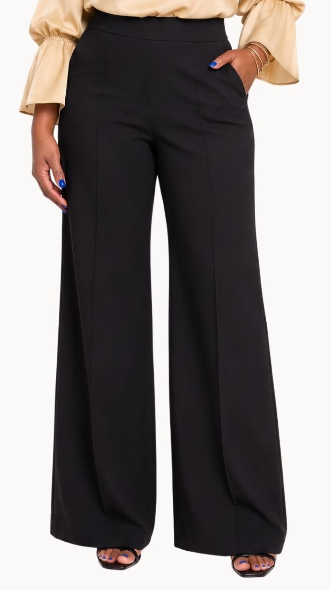 Camille Pintuck Wide-Leg Trouser